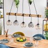 Koyoto Pendelleuchte Glas 15 cm Naturfarben, Schwarz, 5-flammig