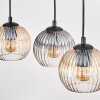 Koyoto Pendelleuchte Glas 15 cm Naturfarben, Schwarz, 5-flammig
