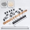 Koyoto Pendelleuchte Glas 15 cm Naturfarben, Schwarz, 5-flammig