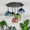 Koyoto Deckenleuchte Glas 15 cm Blau, Grün, Klar, Kupferfarben, 5-flammig