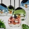 Koyoto Deckenleuchte Glas 15 cm Blau, Grün, Klar, Kupferfarben, 5-flammig