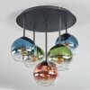 Koyoto Deckenleuchte Glas 15 cm Blau, Grün, Klar, Kupferfarben, 5-flammig