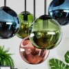 Gastor Deckenleuchte Glas 15 cm Blau, Grün, Kupferfarben, 5-flammig