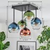 Koyoto Deckenleuchte Glas 15 cm Blau, Grün, Klar, Kupferfarben, 5-flammig