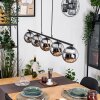 Gastor Pendelleuchte Glas 15 cm Chrom, Rauchfarben, 5-flammig