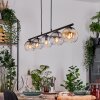 Koyoto Pendelleuchte Glas 15 cm Bernsteinfarben, Klar, Rauchfarben, 5-flammig
