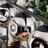 Ripoll Pendelleuchte Glas 15 cm Chrom, Rauchfarben, 5-flammig