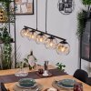 Ripoll Pendelleuchte Glas 15 cm Bernsteinfarben, Klar, 5-flammig
