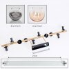 Koyoto Deckenleuchte Glas 15 cm Gold, Schwarz, 10-flammig