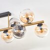 Koyoto Deckenleuchte Glas 15 cm Gold, Schwarz, 10-flammig