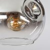 Ripoll Deckenleuchte Glas 15 cm Chrom, Klar, Rauchfarben, 5-flammig
