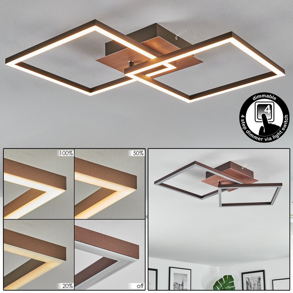 Brina Deckenleuchte LED Braun, 1-flammig main product photo