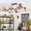 Koyoto Deckenleuchte Glas 15 cm Gold, Schwarz, 10-flammig