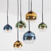 Koyoto Hängeleuchte Glas 15 cm, 20 cm Blau, Gold, Grün, Klar, 6-flammig