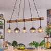 Koyoto Pendelleuchte Glas 15 cm Naturfarben, Schwarz, 5-flammig