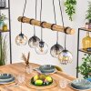 Koyoto Pendelleuchte Glas 15 cm Naturfarben, Schwarz, 5-flammig