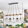Koyoto Pendelleuchte Glas 15 cm Naturfarben, Schwarz, 5-flammig