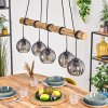 Koyoto Pendelleuchte Glas 15 cm Naturfarben, Schwarz, 5-flammig
