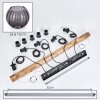 Koyoto Pendelleuchte Glas 15 cm Naturfarben, Schwarz, 5-flammig