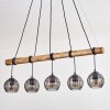Koyoto Pendelleuchte Glas 15 cm Naturfarben, Schwarz, 5-flammig