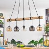 Koyoto Pendelleuchte Glas 15 cm Naturfarben, Schwarz, 5-flammig