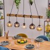Koyoto Pendelleuchte Glas 15 cm Naturfarben, Schwarz, 5-flammig