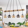 Koyoto Pendelleuchte Glas 15 cm Naturfarben, Schwarz, 5-flammig