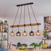 Koyoto Pendelleuchte Glas 15 cm Naturfarben, Schwarz, 5-flammig