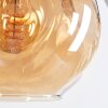 Ripoll Hängeleuchte Glas 20 cm Bernsteinfarben, Rauchfarben, 6-flammig