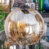 Koyoto Hängeleuchte Glas 20 cm Bernsteinfarben, Rauchfarben, 6-flammig
