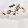 Koyoto Deckenleuchte Glas 15 cm Gold, Schwarz, 10-flammig