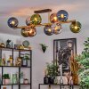 Gastor Deckenleuchte Glas 15 cm Gold, Schwarz, 10-flammig