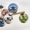 Gastor Deckenleuchte Glas 15 cm Gold, Schwarz, 10-flammig