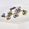 Gastor Deckenleuchte Glas 15 cm Gold, Schwarz, 10-flammig