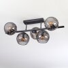 Koyoto Deckenleuchte Glas 15 cm Schwarz, 5-flammig