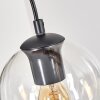 Koyoto Pendelleuchte Glas 15 cm Naturfarben, Schwarz, 4-flammig