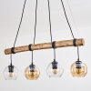 Koyoto Pendelleuchte Glas 15 cm Naturfarben, Schwarz, 4-flammig