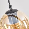 Koyoto Pendelleuchte Glas 15 cm Naturfarben, Schwarz, 4-flammig