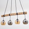 Koyoto Pendelleuchte Glas 15 cm Naturfarben, Schwarz, 4-flammig