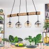 Koyoto Pendelleuchte Glas 15 cm Naturfarben, Schwarz, 4-flammig
