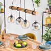 Koyoto Pendelleuchte Glas 15 cm Naturfarben, Schwarz, 4-flammig