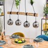 Koyoto Pendelleuchte Glas 15 cm Naturfarben, Schwarz, 4-flammig