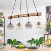 Koyoto Pendelleuchte Glas 15 cm Naturfarben, Schwarz, 4-flammig