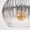 Koyoto Pendelleuchte Glas 15 cm Naturfarben, Schwarz, 4-flammig