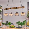 Koyoto Pendelleuchte Glas 15 cm Naturfarben, Schwarz, 4-flammig