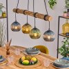 Koyoto Pendelleuchte Glas 15 cm Naturfarben, Schwarz, 4-flammig
