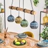 Koyoto Pendelleuchte Glas 15 cm Naturfarben, Schwarz, 4-flammig