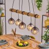 Koyoto Pendelleuchte Glas 15 cm Naturfarben, Schwarz, 5-flammig