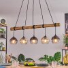 Koyoto Pendelleuchte Glas 15 cm Naturfarben, Schwarz, 5-flammig