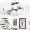 Koyoto Deckenleuchte Glas 15 cm Bernsteinfarben, Klar, Rauchfarben, 6-flammig